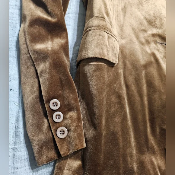 Women's Brown Velvet Blazer by Jade - Picture 3 of 3